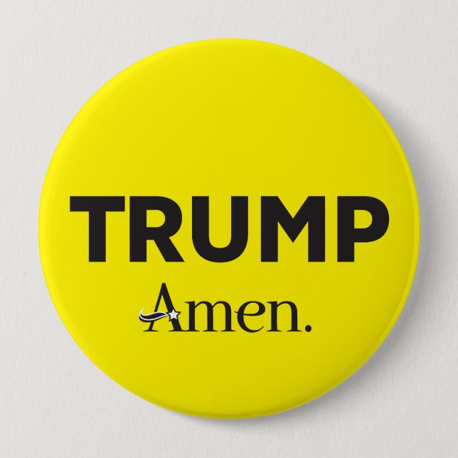 Chapa Redonda De 10 Cm Trump Amen (Anverso)