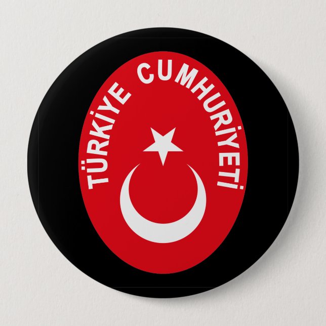 Chapa Redonda De 10 Cm Turkiye (Turquía) COA (Anverso)