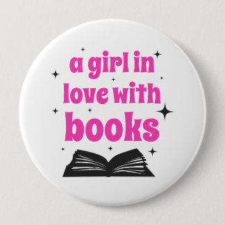 Chapa Redonda De 10 Cm Una chica enamorada del diseño de libros
