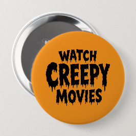 Chapa Redonda De 10 Cm Ver Películas Espeluznantes Divertido Halloween