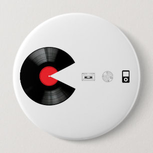 Chapa Redonda De 10 Cm VINYL VILLAIN comiendo TODO