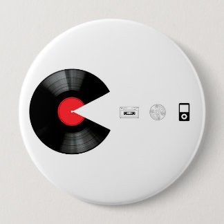 Chapa Redonda De 10 Cm VINYL VILLAIN comiendo TODO