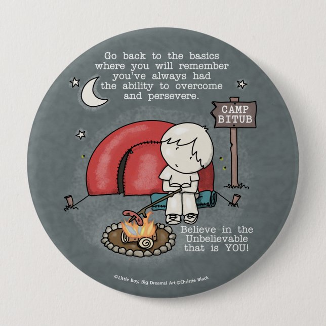 Chapa Redonda De 10 Cm Volver a lo básico (Anverso)