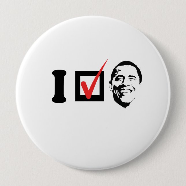 Chapa Redonda De 10 Cm VOTÉ CARA DE OBAMA -.png (Anverso)