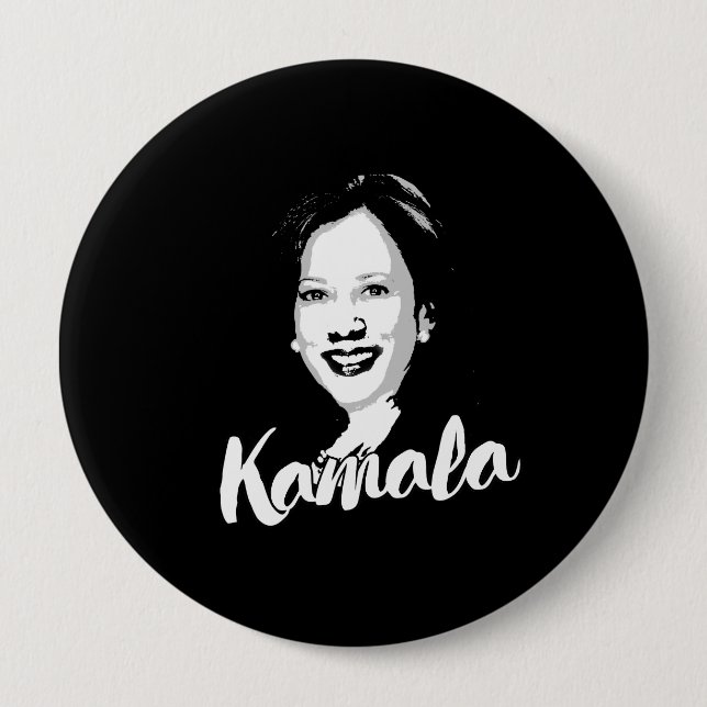 Chapa Redonda De 10 Cm Voto Kamala - (Anverso)
