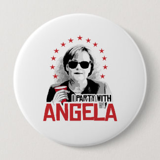 Chapa Redonda De 10 Cm Voy de fiesta con Angela - -