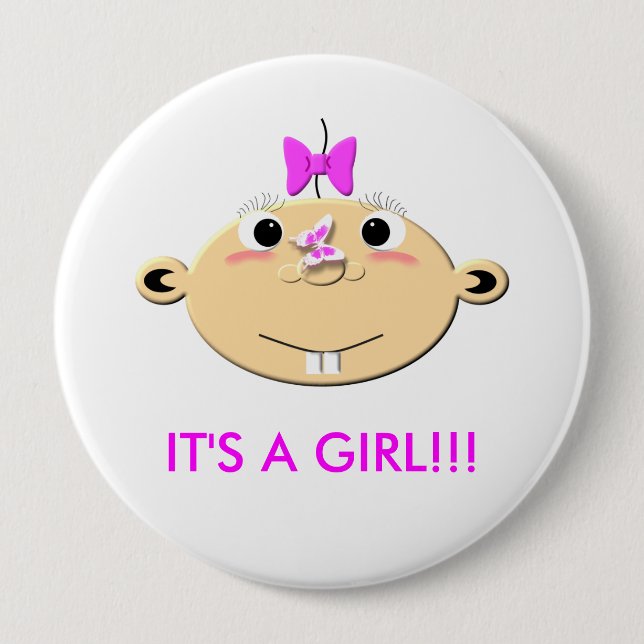 Chapa Redonda De 10 Cm WButtterflynose (Anverso)