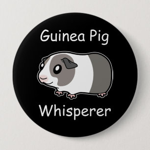 Chapa Redonda De 10 Cm Whisperer de cerdo de Guinea