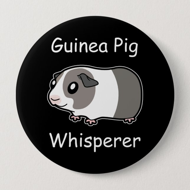 Chapa Redonda De 10 Cm Whisperer de cerdo de Guinea (Anverso)