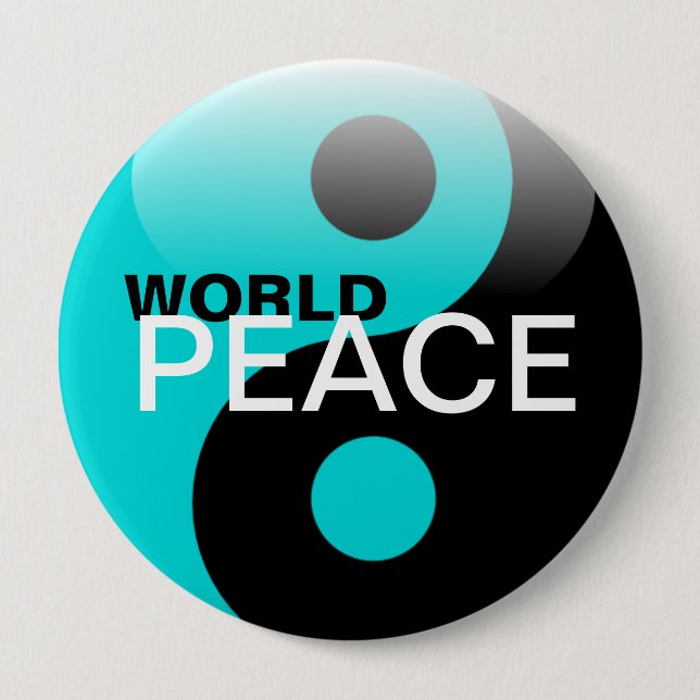 Chapa Redonda De 10 Cm world peace pinback button (Anverso)
