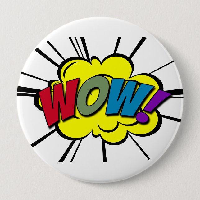 CHAPA REDONDA DE 10 CM WOW! (Anverso)