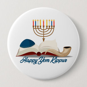 Chapa Redonda De 10 Cm Yom Kippur