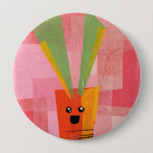 Chapa Redonda De 10 Cm ¡Zanahoria! Vegeta-Botón