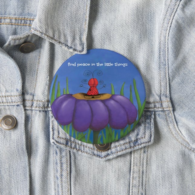 Chapa Redonda De 10 Cm Zen Ladybug (In situ)