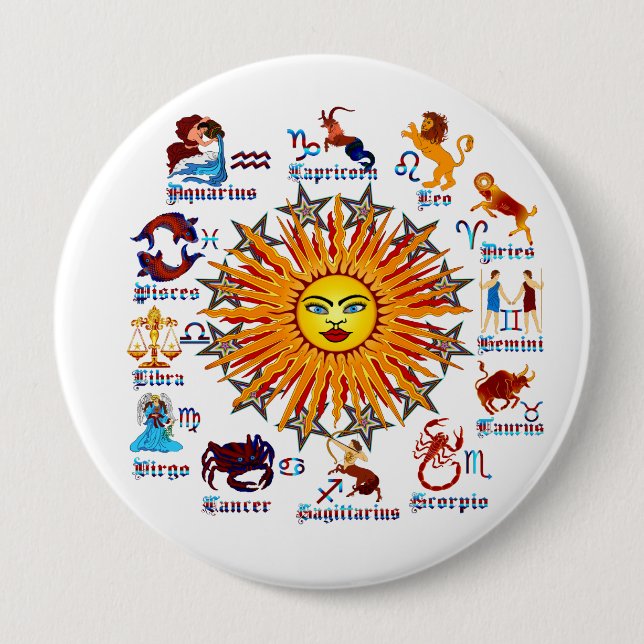Chapa Redonda De 10 Cm Zodiac-Signs-All-V-1 (Anverso)