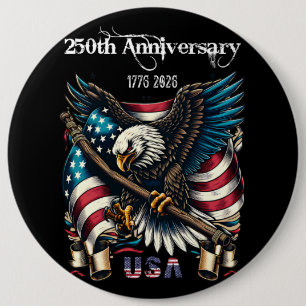Chapa Redonda De 15 Cm 1776 2026 Feliz Aniversario América