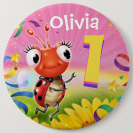 Chapa Redonda De 15 Cm 1 año de insignia de cumpleaños del Personalizado 