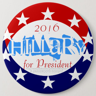 Chapa Redonda De 15 Cm 2016 6" moneda revela a Hillary para el presidente