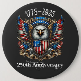 Chapa Redonda De 15 Cm 250th  USA Anniversary 1776 2026