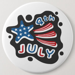 Chapa Redonda De 15 Cm 4 de julio