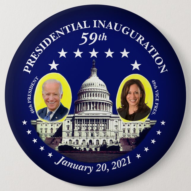 Chapa Redonda De 15 Cm 59th President Inauguration (Anverso)