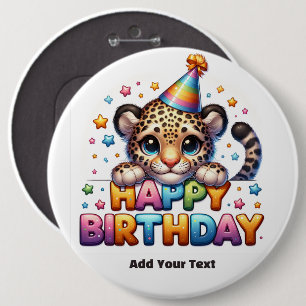 Chapa Redonda De 15 Cm #5 Agrega tu texto /Feliz Cumpleaños 