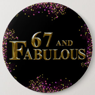 Chapa Redonda De 15 Cm 67 cumpleaños