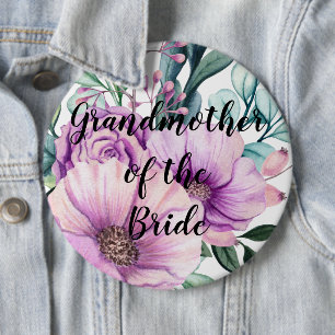 Chapa Redonda De 15 Cm Abuela personalizada del novio de la novia