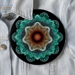 Chapa Redonda De 15 Cm Adorno flamígero fractal