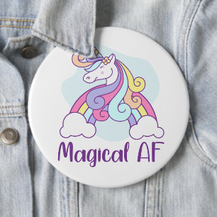 Chapa Redonda De 15 Cm AF mágico   Unicorn