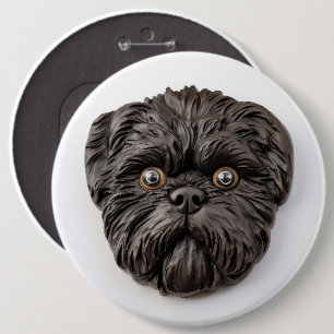 Chapa Redonda De 15 Cm Affenpinscher 3D Inspirado