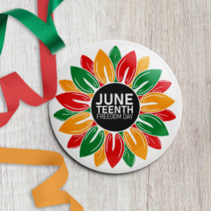 Chapa Redonda De 15 Cm AfricaAmerican Black History Junetdecis Sunflower