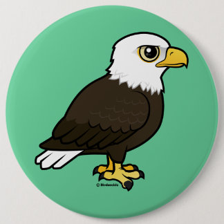 Chapa Redonda De 15 Cm Águila Baldosa Birdorable