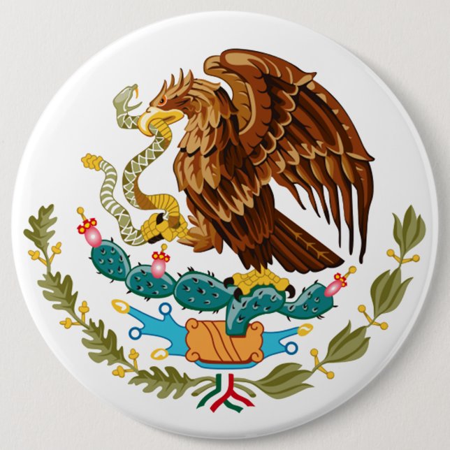 Chapa Redonda De 15 Cm Águila mexicana (Anverso)
