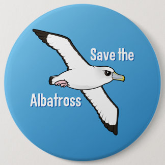 Chapa Redonda De 15 Cm Ahorre el albatros (el vuelo)