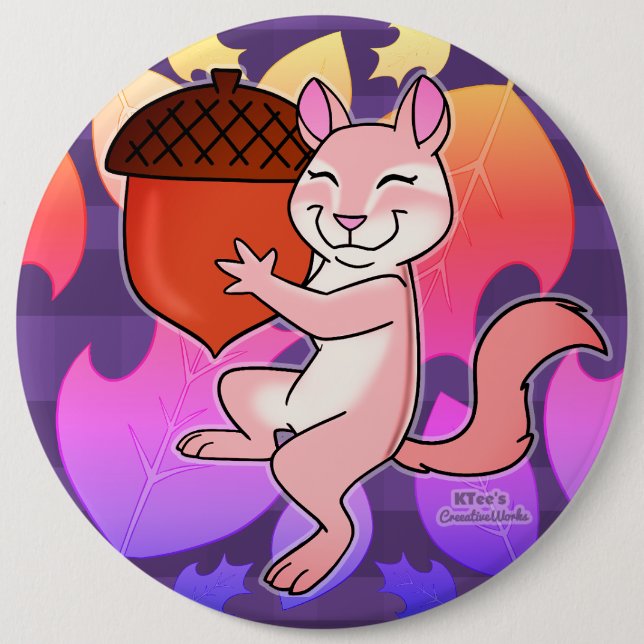 Chapa Redonda De 15 Cm Alegre Chipmunk - (Anverso)