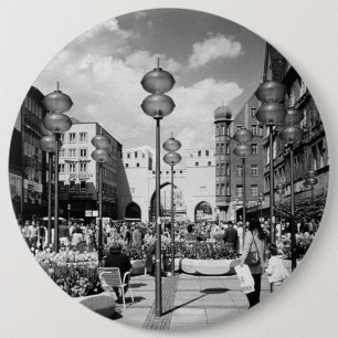 Chapa Redonda De 15 Cm Alemania Vintage Puerta de la Ciudad de Múnich Kar