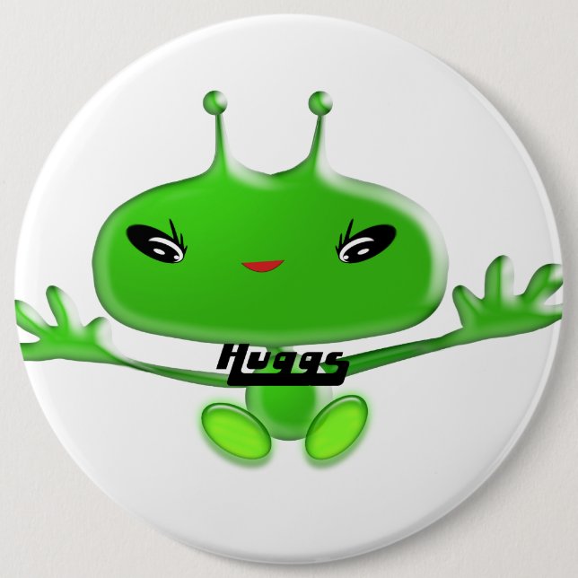 Chapa Redonda De 15 Cm Aliens Huggs (Anverso)