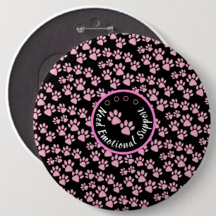 Chapa Redonda De 15 Cm Amantes de los mascotas personalizados rosados con