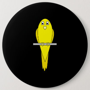 Chapa Redonda De 15 Cm Amarillo patito. Canario. En negro.