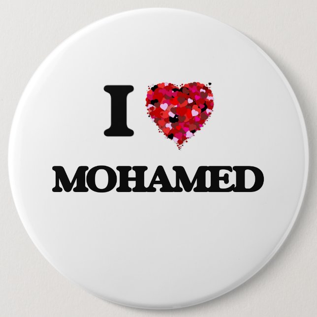 Chapa Redonda De 15 Cm Amo a Mohamed (Anverso)