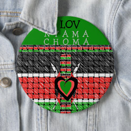 Chapa Redonda De 15 Cm Amo a Nyama Choma Kenia carne de parrillada