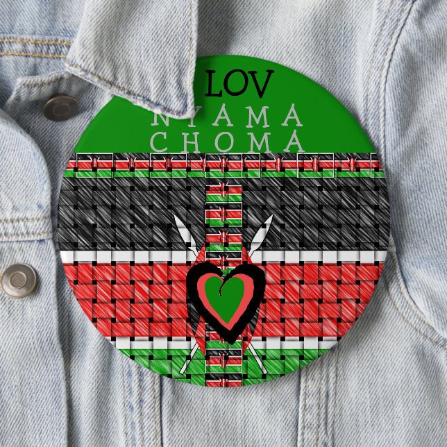 Chapa Redonda De 15 Cm Amo a Nyama Choma Kenia carne de parrillada (In situ)