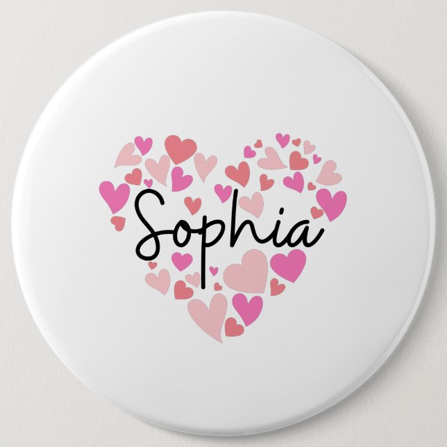Chapa Redonda De 15 Cm Amo a Sophia (Anverso)