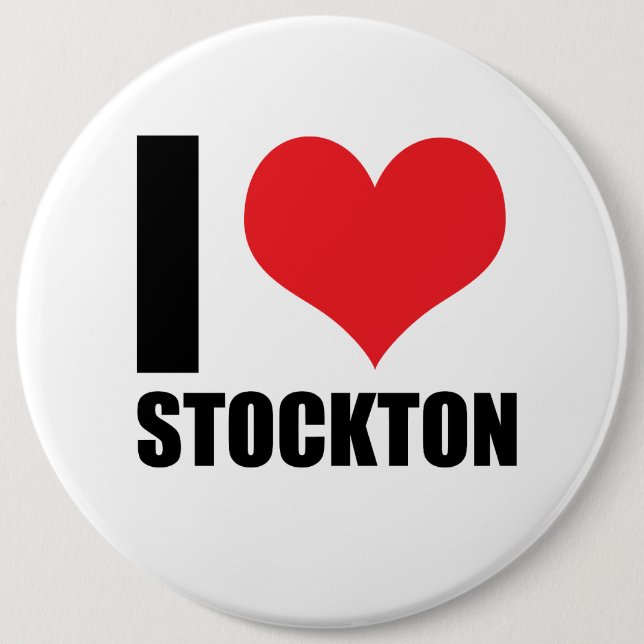 Chapa Redonda De 15 Cm Amo a Stockton (Anverso)