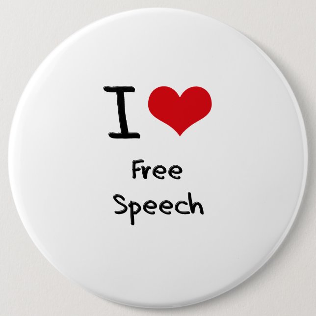 Chapa Redonda De 15 Cm Amo discurso libre (Anverso)