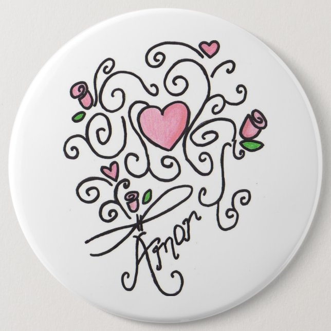 Chapa Redonda De 15 Cm Amor (Anverso)