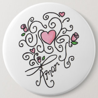 Chapa Redonda De 15 Cm Amor