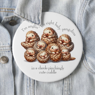 Chapa Redonda De 15 Cm Anglin Adorable para 8 Pangolines Cuddling