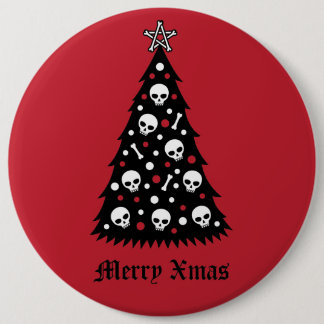 Chapa Redonda De 15 Cm Árbol de navidades oscuras